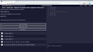 Basic JavaScript (19/111) | Compound Assignment With Augmented Subtraction | freeCodeCamp