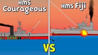 HMS Courageous VS HMS Fiji | Ships At War