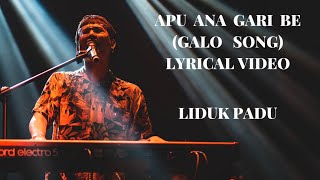 Galo Song//Apu Ana//Liduk Padu//Lyrical video