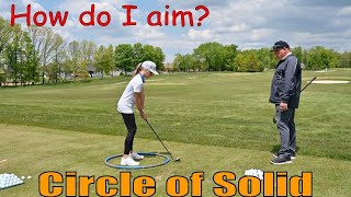 Mike Emery Golf: Circle of Solid- How should I aim when setting up for a golf shot? Player lesson