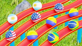 Marble Countries Race | Choose Your County and Win the Race
