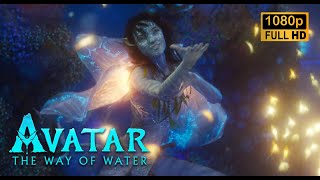 Kiri controls the bioluminescent fishes | Avatar: The Way of Water 2022
