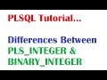 PL/SQL Tutorial: Differences Between PLS_INTEGER and BINARY_INTEGER