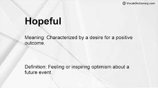 Hopeful Meaning