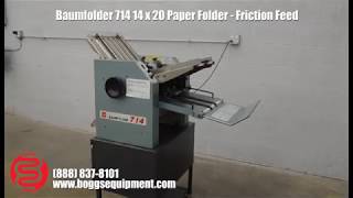 Baumfolder 714 14 x 20 Paper Folder - Friction Feed