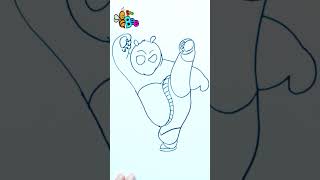 How to draw Po  -  Kung Fu Panda #drawing #drawinganimals #drawingforkids #howtodraw