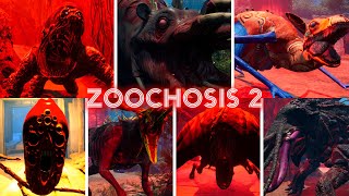 All Zoochosis 2 - All Animal Morphs \u0026 Bosses Parasite Queen