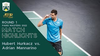 Hubert Hurkacz vs Adrian Mannarino Match Highlights | Paris Masters 2022 Round 1 PS5 Gameplay