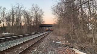 CSX Q032-14 in the early morning