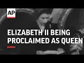 Archive of Elizabeth II being proclaimed as queen - 1952