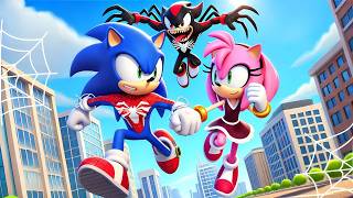 SONIC SPIDERMAN Rescues AMY From SHADOW VENOM?😱 - Happy Story | Sonic The Hedgehog 3 Animation