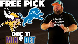 Vikings vs Lions Free Pick | NFL Football Week 14 Predictions | Kyle Kirms | The Sauce Network