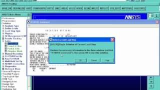 Ansys Nonlinear beam analysis