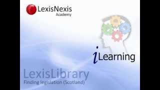 LexisLibrary Scotland - Finding Legislation