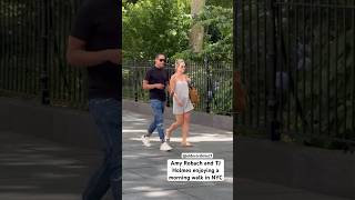 Amy Robach and TJ Holmes enjoying a morning walk in New York City yesterday #nyc #pretty