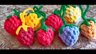 Strawberry crochet,ถักโครเชต์สตรอเบอรี่