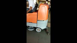 Mechanized Cleaning of Large Space by Ride On Scrubber Drier