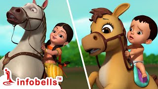 Chal Mere Ghode Chal Chal Chal | Hindi Rhymes & Baby Songs | Infobells