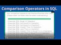 (7) Comparison Operators in SQL | SQL Comparison Operators | SQL Tutorial