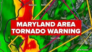 🔴LIVE: TORNADO WARNING ISSUED FOR MONTGOMERY COUNTY, MARYLAND
