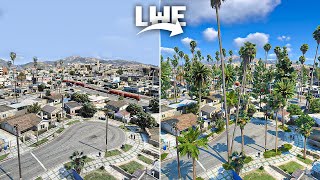 GTA 5: Lively World Expansion Side by Side Comparison - Vegetation Mod [4K]