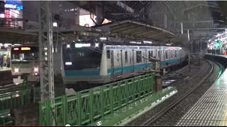 京浜東北線E233系ウラ162編成　新橋駅発車 (60fps)