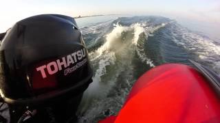 Rib Grot Galaksis 410 \u0026 TOHATSU MFS 30 CS  30 hp 2015