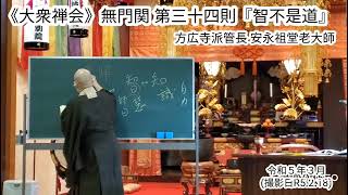 《大衆禅会》無門関 第三十五則『智不是道』