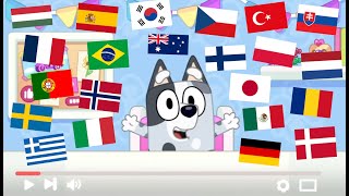 Bluey - Muffins Youtube Channel Intro in DIFFERENT LANGUAGES