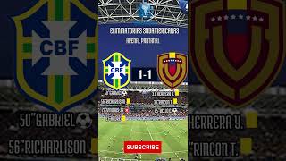Brasil vs Venezuela/Resultados/Eliminatorias Sudamericanas #shortvideo