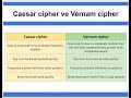 Data Representation - Encryption - Caesar cipher vs Vernam cipher