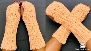 How To Crochet Wrist Warmers/Fingerless Gloves | Easy Step By Step Tutorial For Beginners | UPDATED