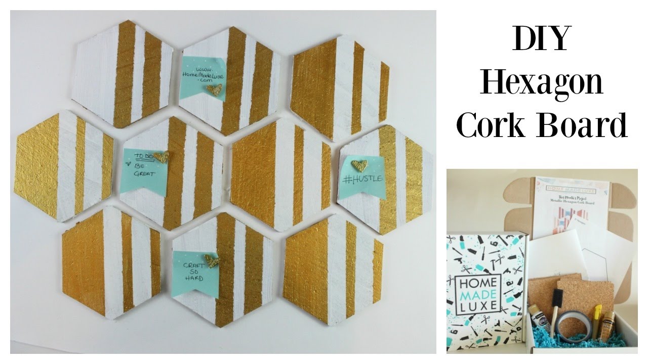 DIY Hexagon Cork Board Perfect For Vision Board Or Your Fridge - YouTube