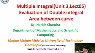Multiple Integral|Double Integral|Evaluation of double integral|Area between curves|