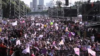 Mauricio Macri en el show de Tini Stoessel