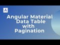 How to create Data Table with Pagination using Angular Material?
