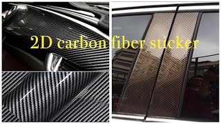 2D Glossy carbon fiber sticker wrap