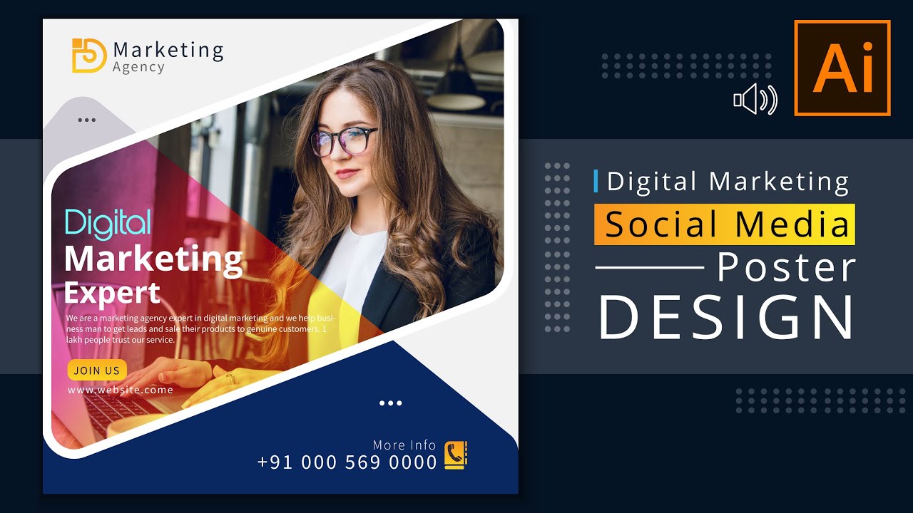 Social Media Post Design In Illustrator | Instagram Post | Facebook ...