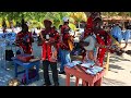 a haitian band performs for cruise ship tourists at labadee