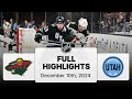 NHL Highlights | Wild vs. Utah Hockey Club | December 10, 2024