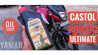 YAMAHA SZR Engine Oil Change CASTROL POWER 1 ULTIMATE 10W 40 Moving to fully synthetic #ytshorts #yt