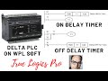 On delay, Off delay timer in Delta PLC on WPL Soft