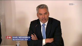 ZIB Spezial Kanzler Nehammer: "Öffnungsschritte mit Sicherheitsgurt" Mi., 8.12.2021