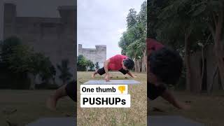 some time one inch space enough for pushups | one thumb pushups | #shorts #trending #viral #fitness