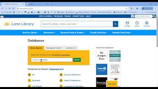 LCC Library: Using a Research Database
