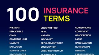 100 Insurance Terms You NEED to Know to Pass Your Exam!