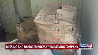Missing and severely damaged boxes arrive from moving company