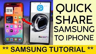 How to Transfer File From Samsung Galaxy to Iphone Using Quick Share QR Code | Samsung Share Server