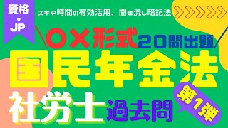 ★国民年金法・過去問一問一答形式出題★社労士試験・過去問20問