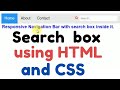Responsive Navigation Bar with Search Box Using HTML and CSS  [Girl's coding]
